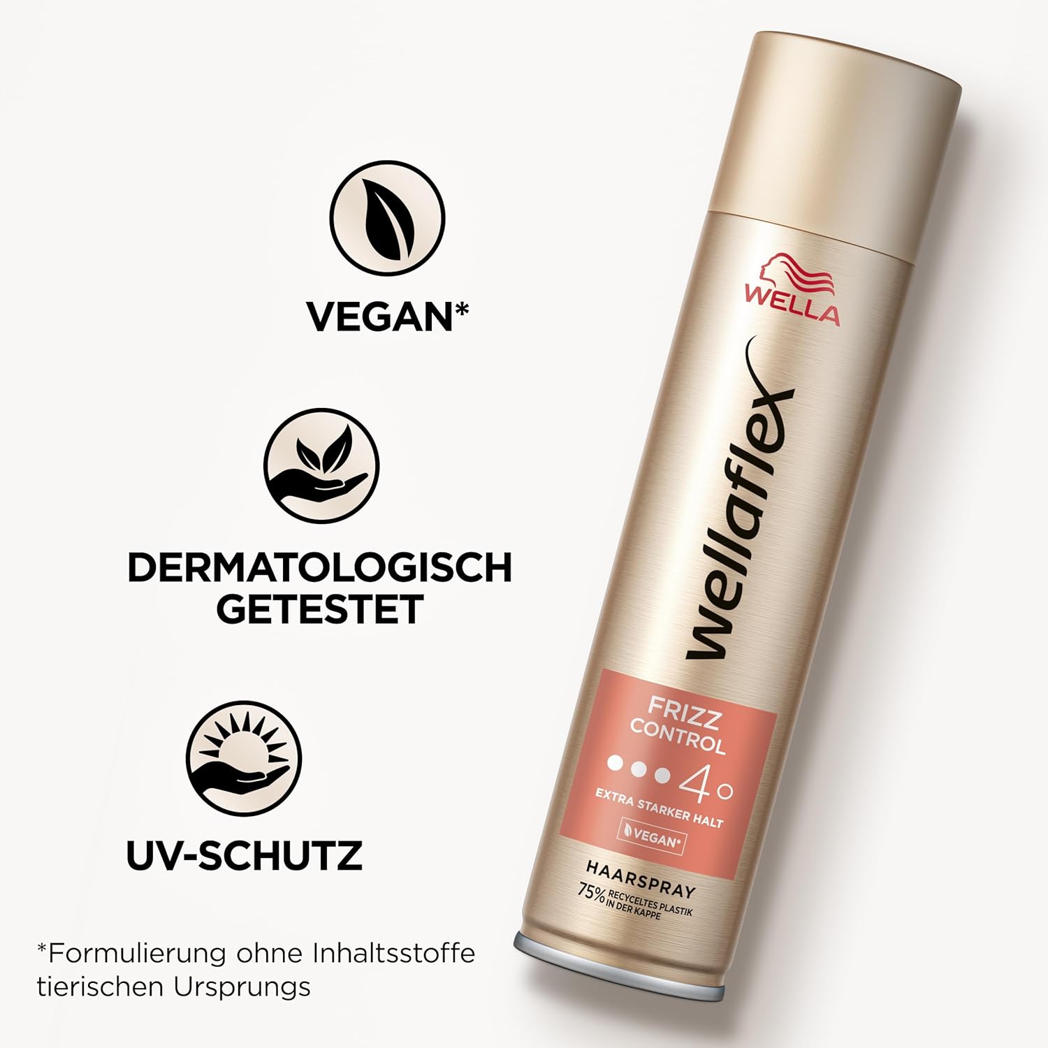 Wellaflex Frizz Control Hairspray Anti-Frizz Spray with 48h Extra Strong Hold