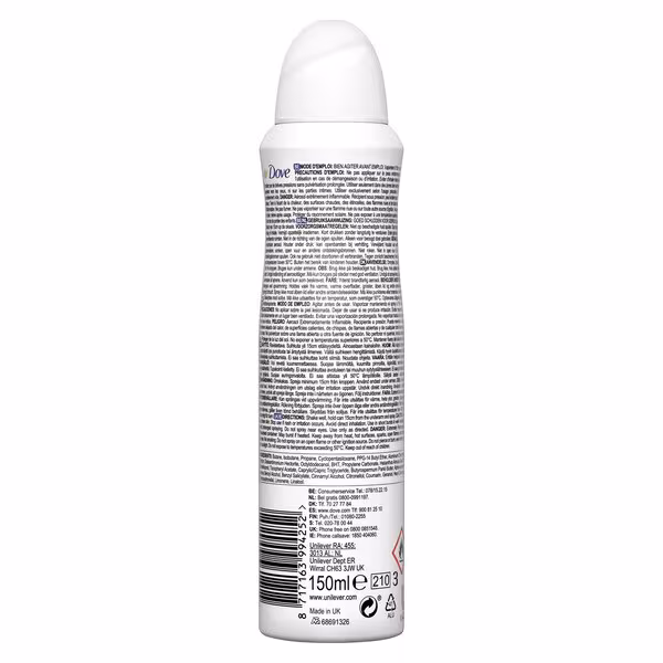 Dove Advanced Care Invisible Dry Anti-transpirant Deodorant Spray 150 ML