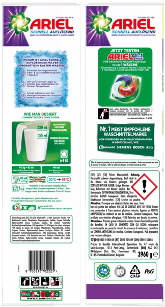 Ariel Waspoeder 72WL 3,96kg Kleur