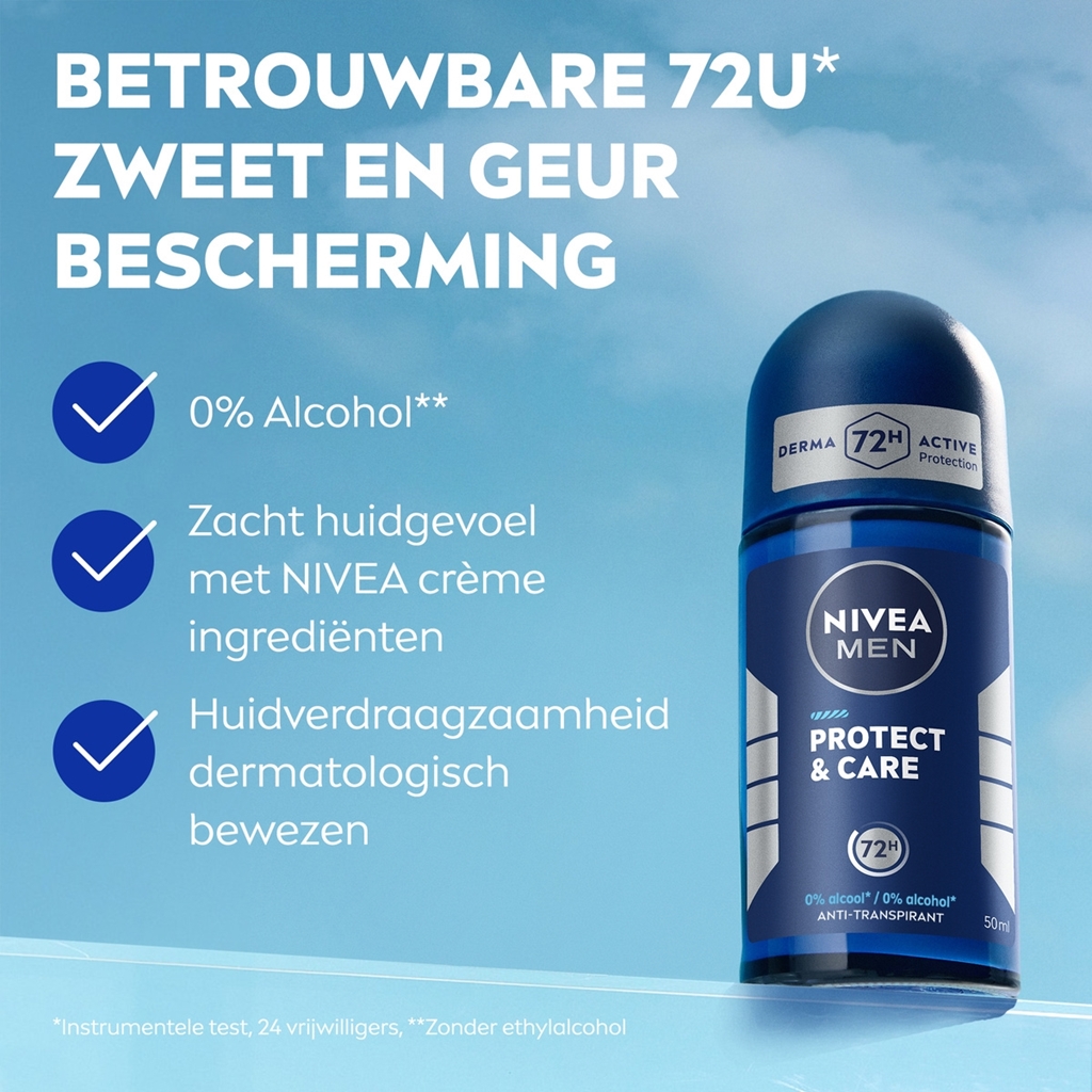 NIVEA Roll-On 50 ml For Men – Protect & Care