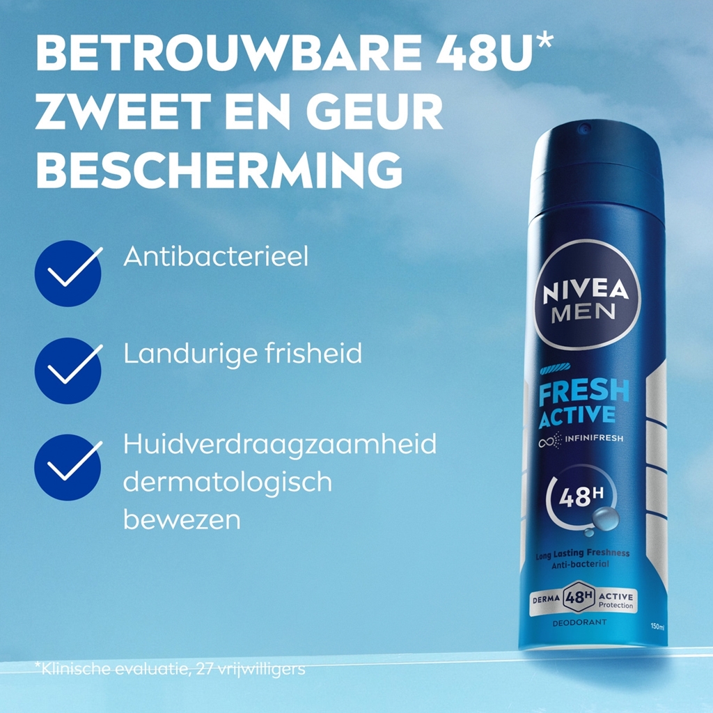 Nivea Deospray 200 ml. MEN	Fresh Active