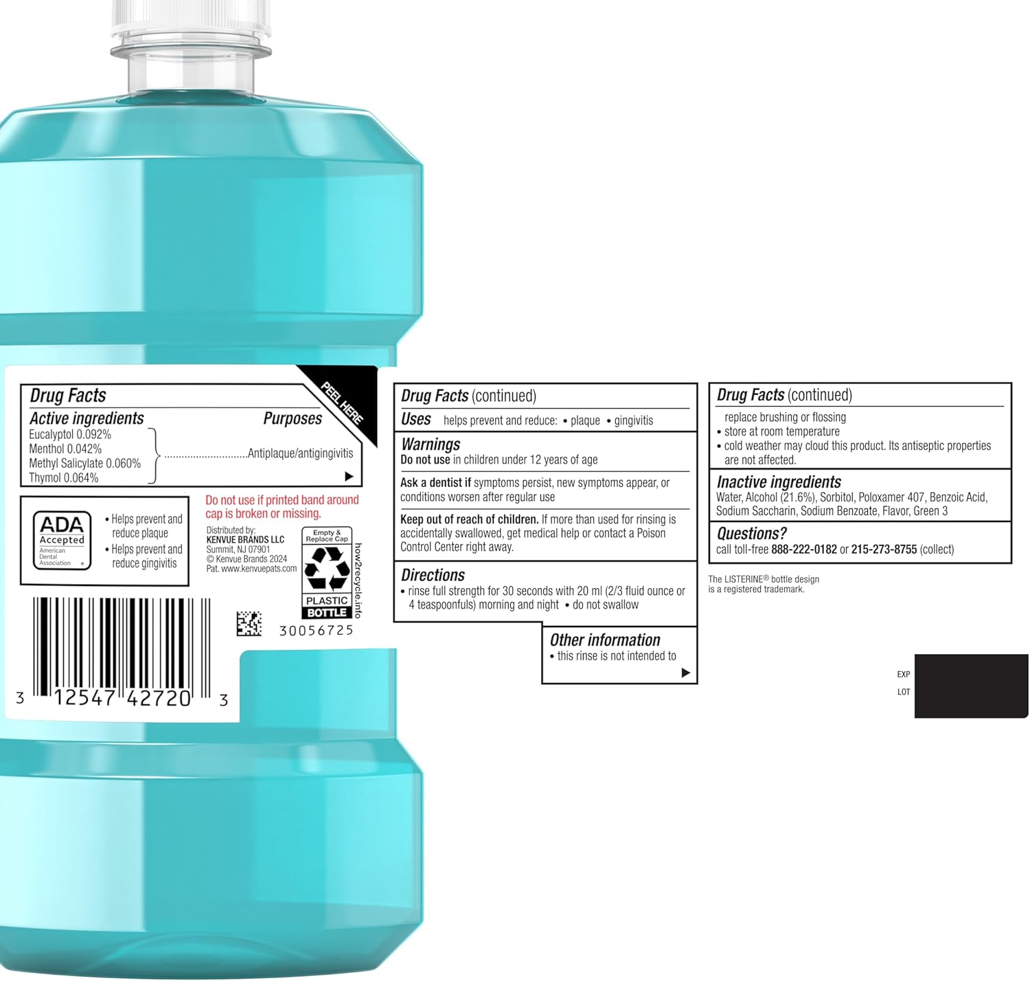 .Listerine Mondwater 500 ml – Cool Mint