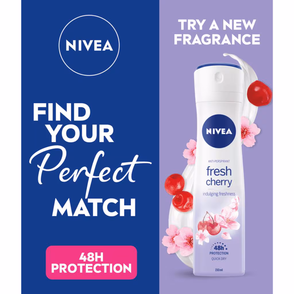 Nivea Deospray 150 ml – Fresh Cherry