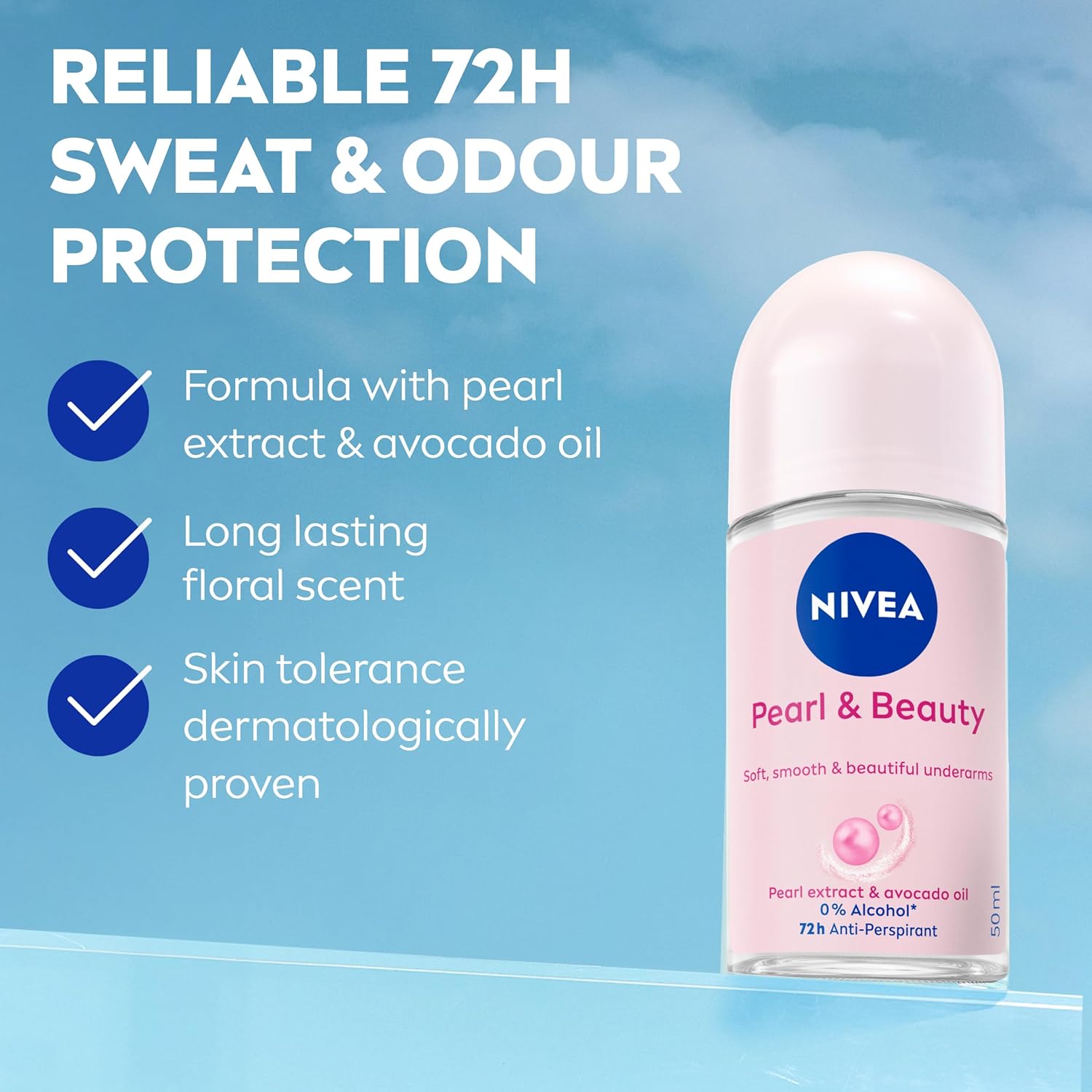 Nivea Roll-On 50 ml.	Pearl & Beauty