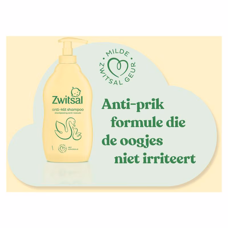 Zwitsal Shampoo 400 ml. + Pomp	Anti-Klit Shampoo