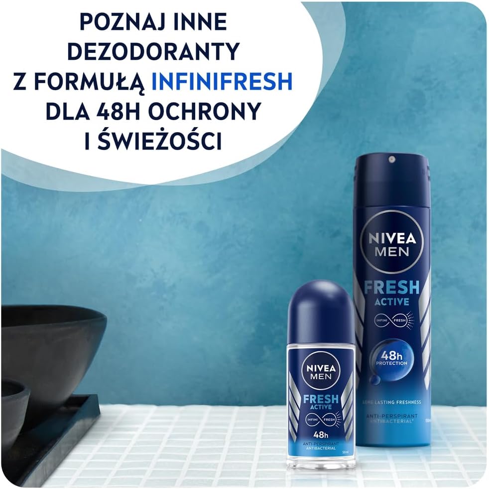NIVEA Roll-On 50 ml For Men – Fresh Active