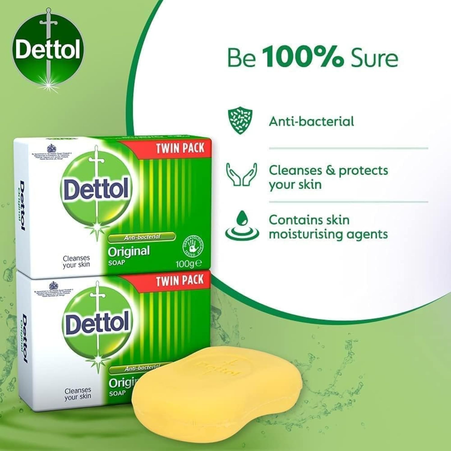 Dettol Zeep 2x100 gr. Regular