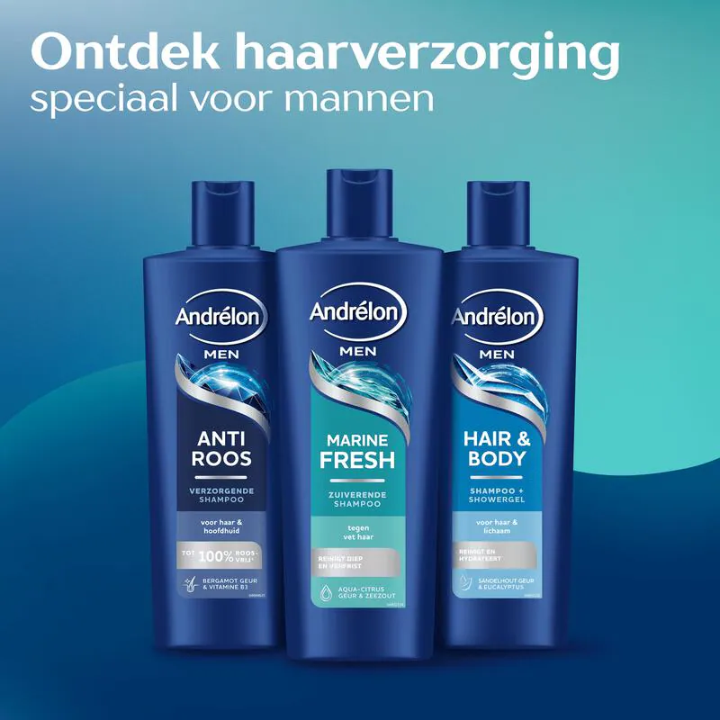 Andrelon Shampoo 400 ml.(Nieuw)	Men Marine Fresh