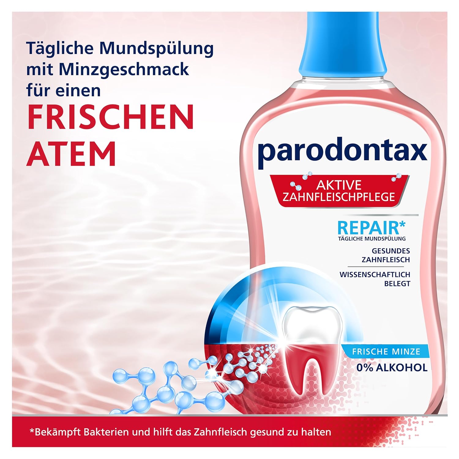 Parodontax Mondwater 500 ml.	Extra Fresh Mint