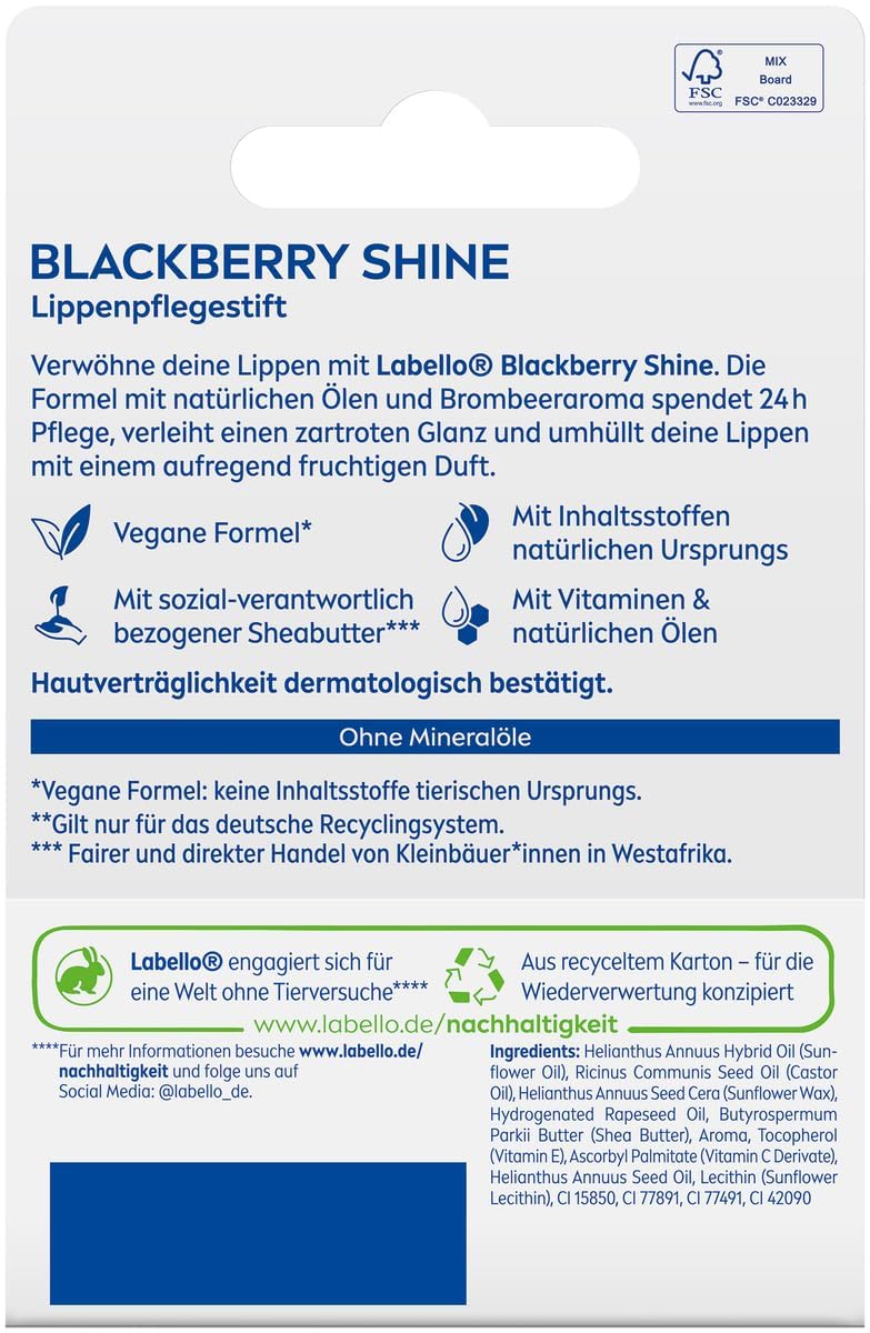 Labello 4,8 gr.	Blackberry Shine