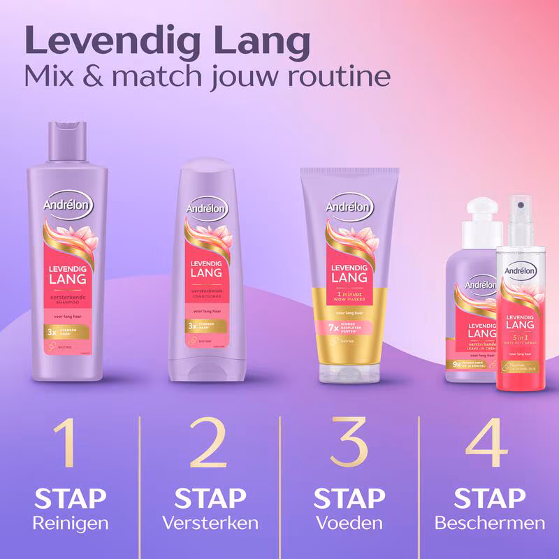 Andrelon Shampoo 250 ml.(Nieuw)	Levendig Lang