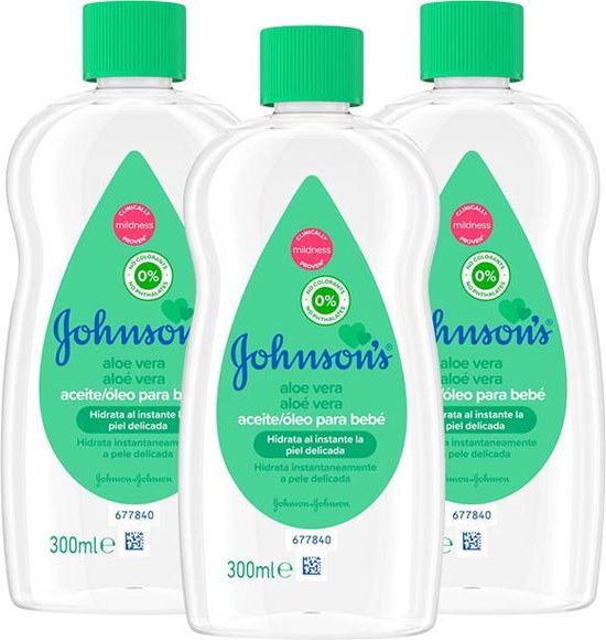 Johnson's Baby Olie 300 ml.	Groen (Aloe Vera)