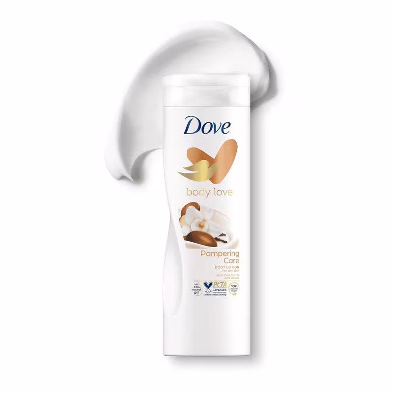 Dove Body Lotion 400 ml.	Pampering Care Shea Butter