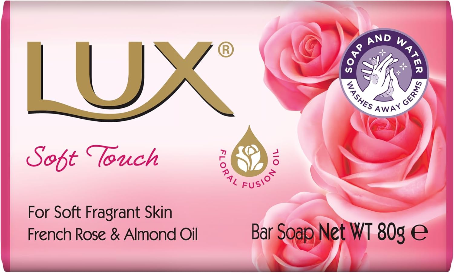 Lux Toiletzeep 80 gr.	Rose (Soft Touch) 12x80g