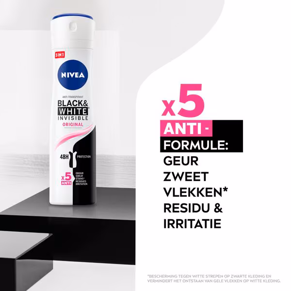 Nivea Deospray 150 ml.	Invisible Black&White Original