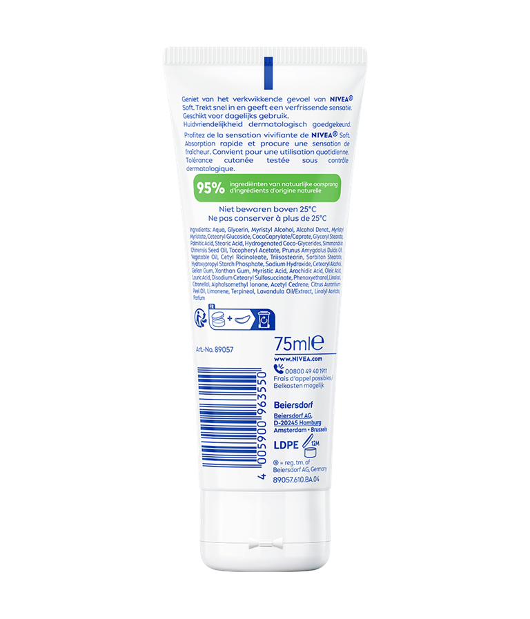 Nivea Creme Soft 75 ml.	Tube