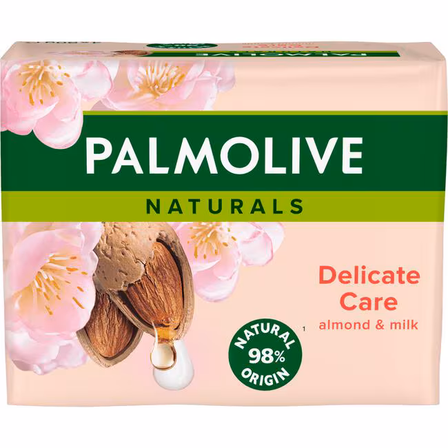Palmolive Zeepblok 4-pak 90 gr	Amandel (Delicate Care)