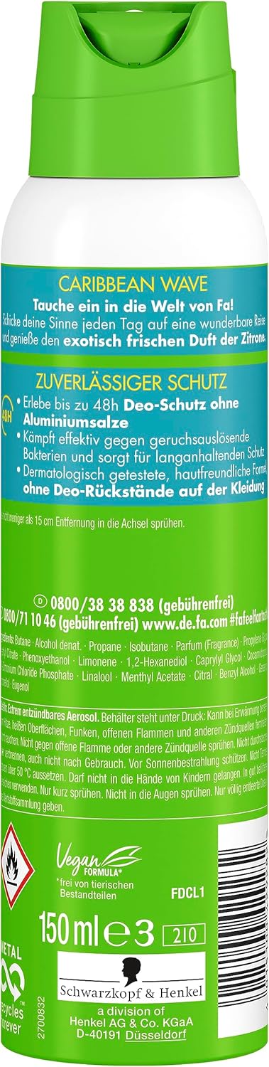 FA Deospray 150 ml.	Caribbean Wave