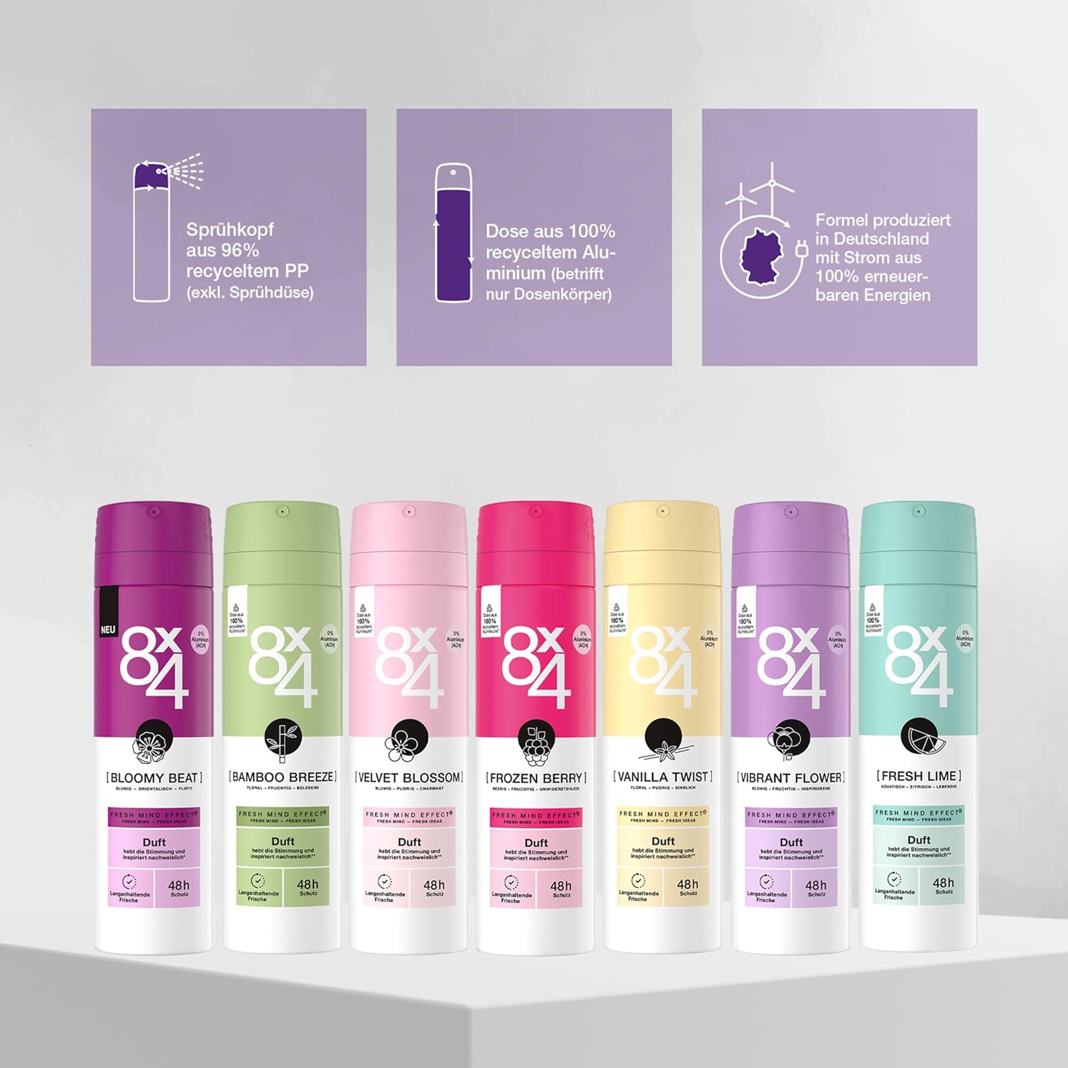 8x4 Deospray 150 ml.	Frozen Berry