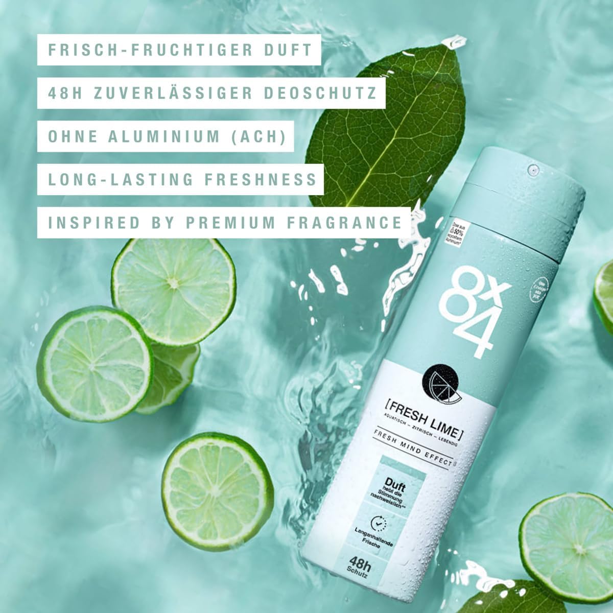 8x4 Deospray 150 ml.	Fresh Lime