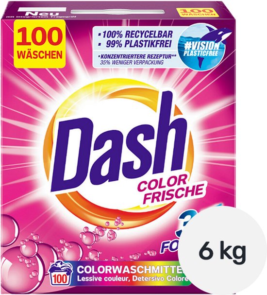 Dash Laundry Powder 100 Washes 6kg Color Fresh