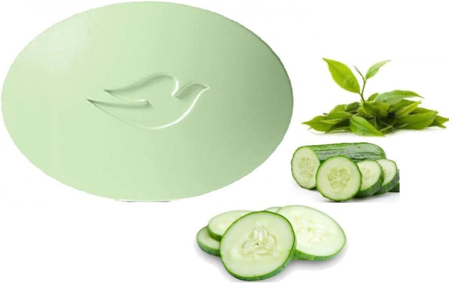 Dove Refreshing Beauty Cream Bar With Cucumber And Green Tea Scent - 2 X 90 Grams