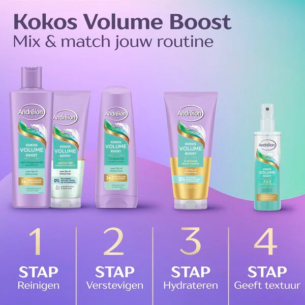 Andrelon Conditioner 200 ml.(Nieuw)	Kokos Volume Boost