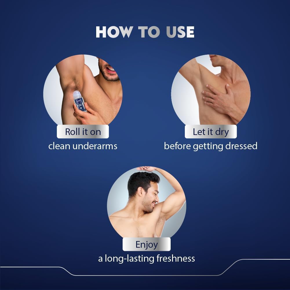 NIVEA Roll-On 50 ml For Men – Protect & Care