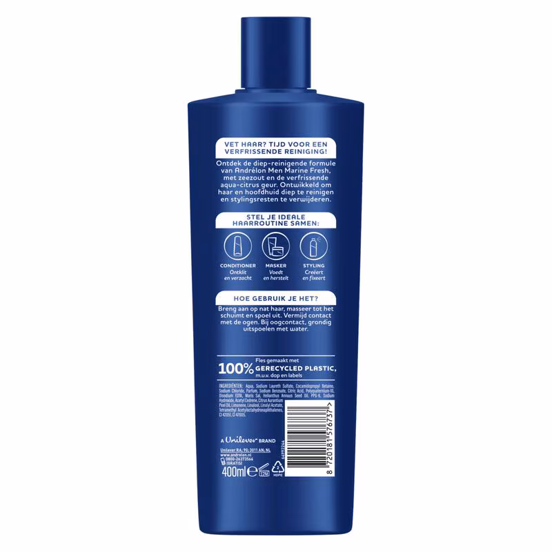 Andrelon Shampoo 400 ml.(Nieuw)	Men Marine Fresh