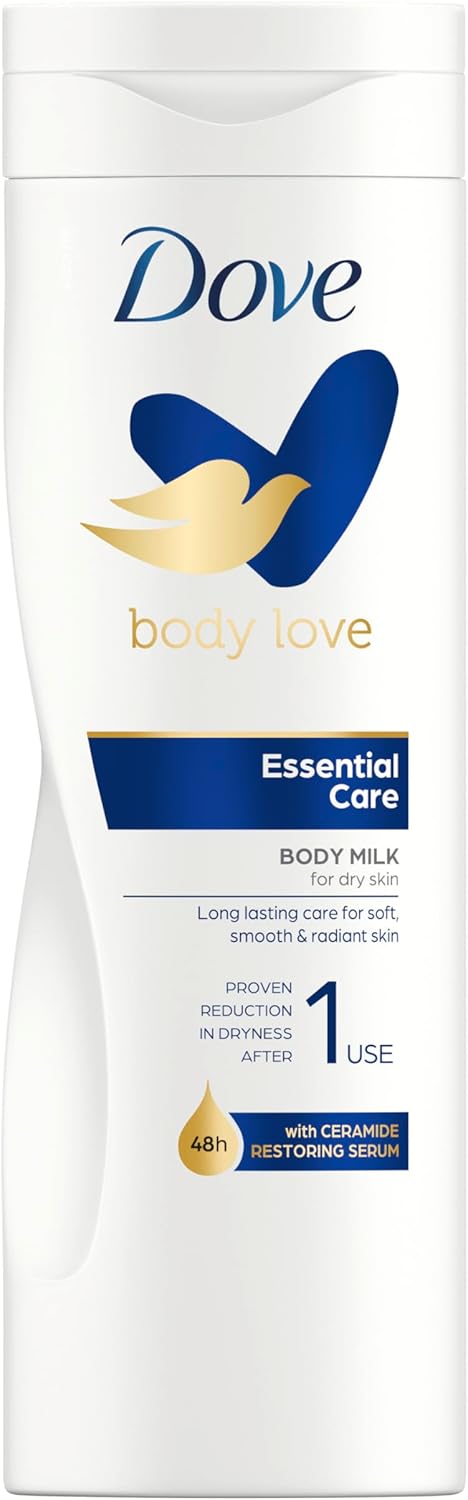 Dove Body Milk 400 ml.	Essential Care (Droge Huid)
