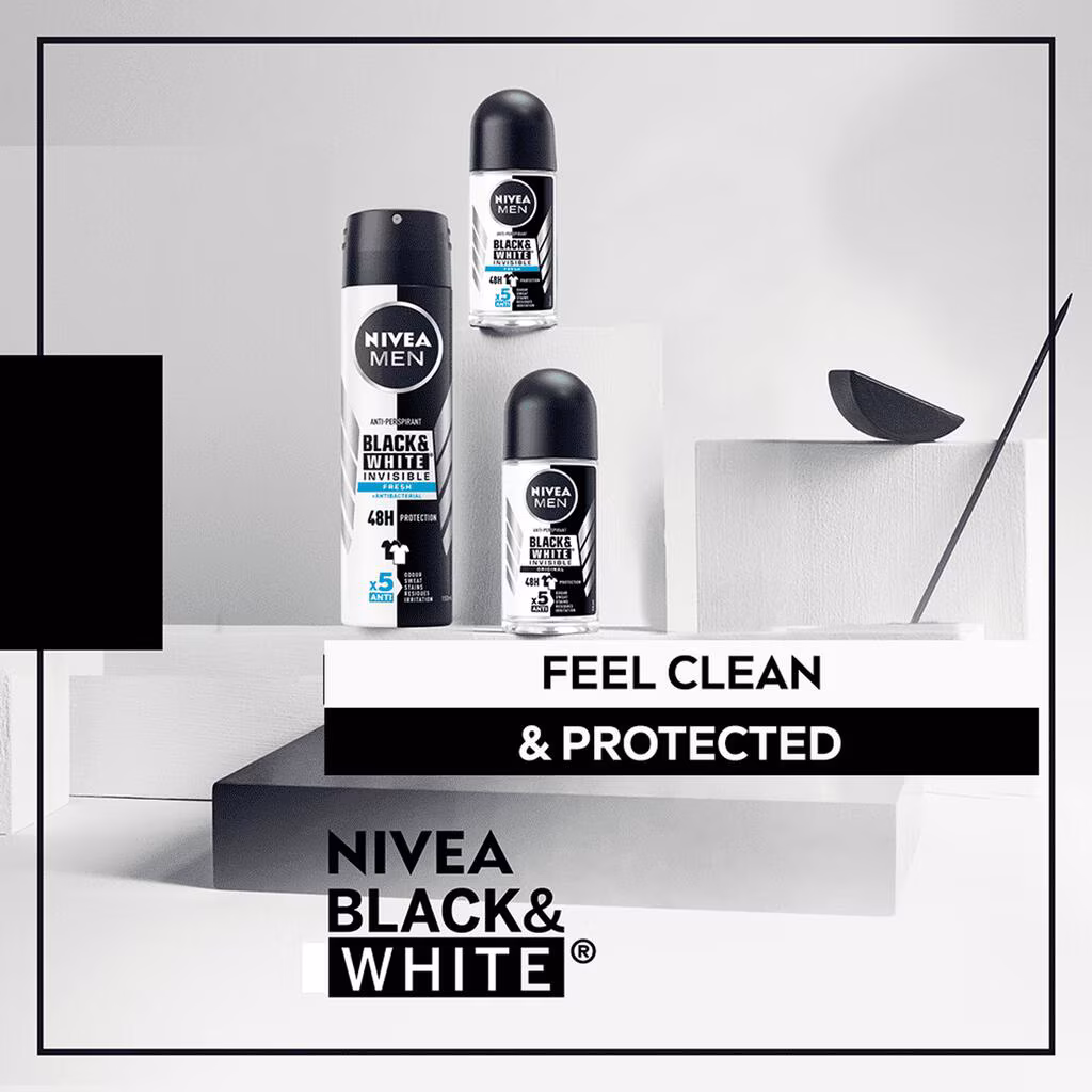 Nivea Roll-On 50 ml. For Men	Black & White Invisible Fresh