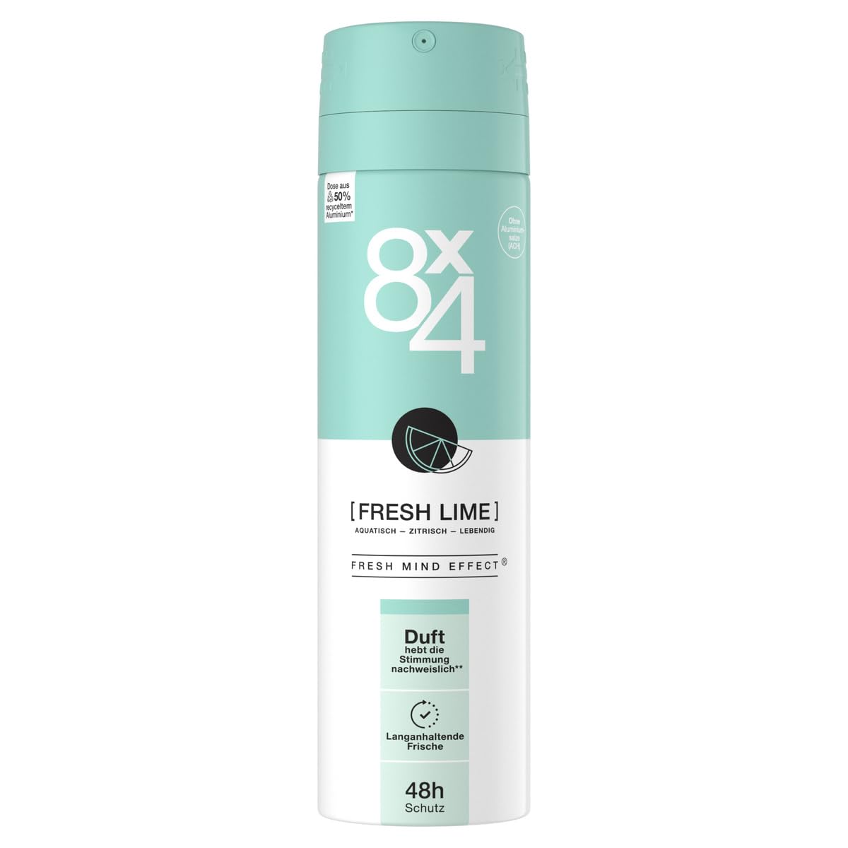 8x4 Deospray 150 ml.	Fresh Lime