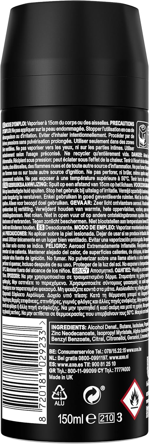 Axe Deospray 150 ml.	Black