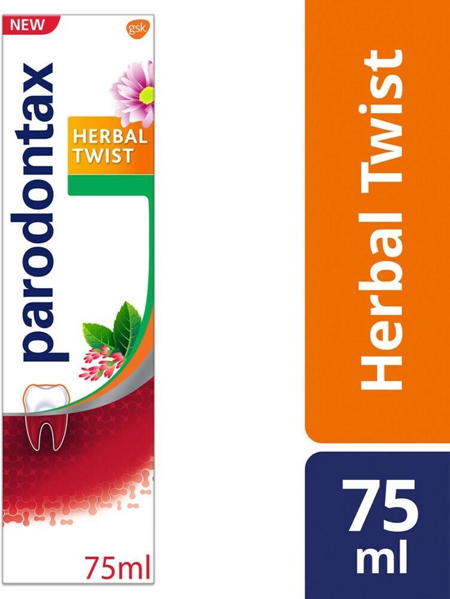Parodontax Tandpasta 75ml.	Herbal Twist