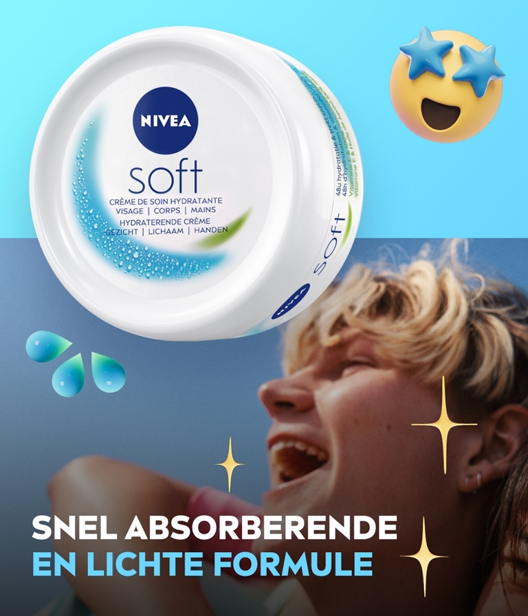 Nivea Creme Soft 200 ml.	"Pot"