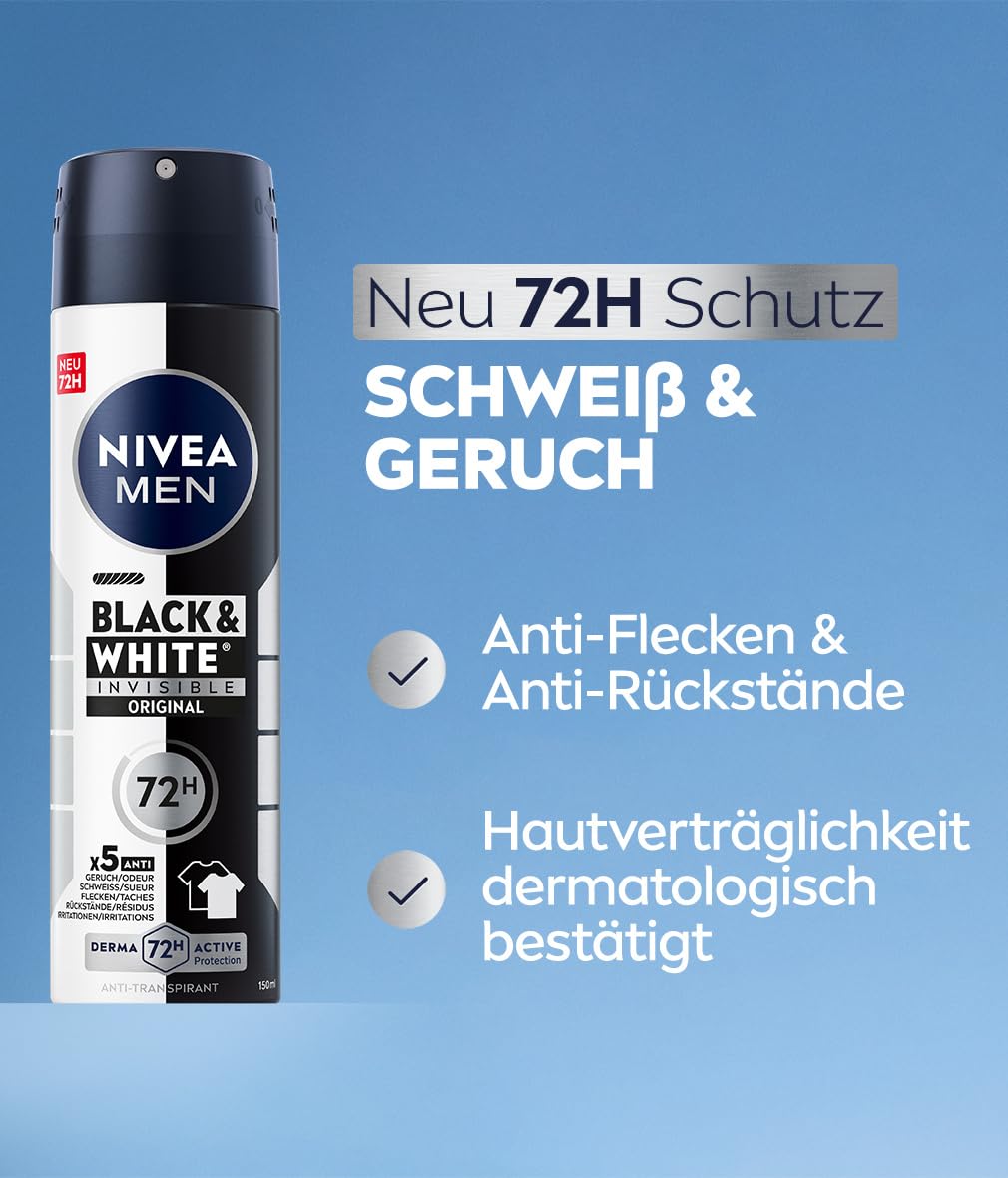 Nivea Deospray 150 ml. MEN	Black & White Maximum Protection