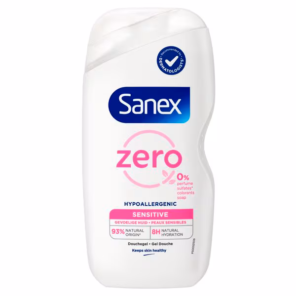 Sanex Douchegel 400 ml – Zero % Sensitive (Hypoallergeen)