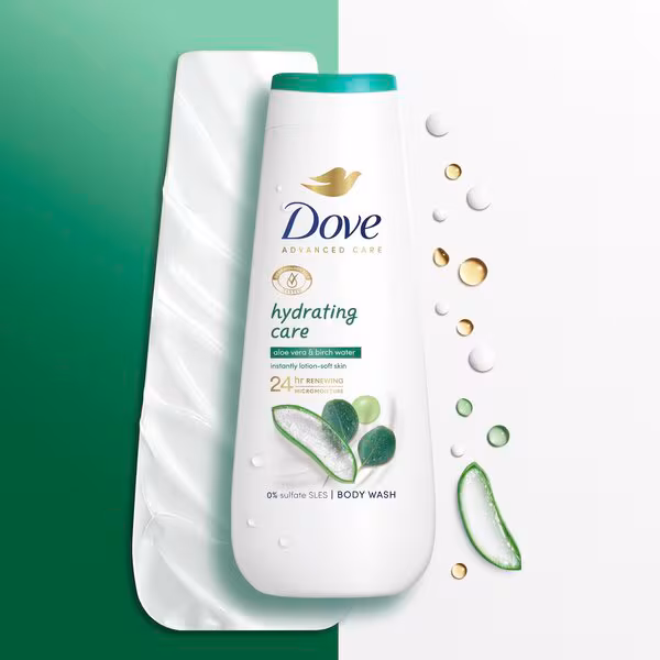 Dove Advanced Care Shower Foam Fresh Hydration Aloe Birch Sap 225 Ml