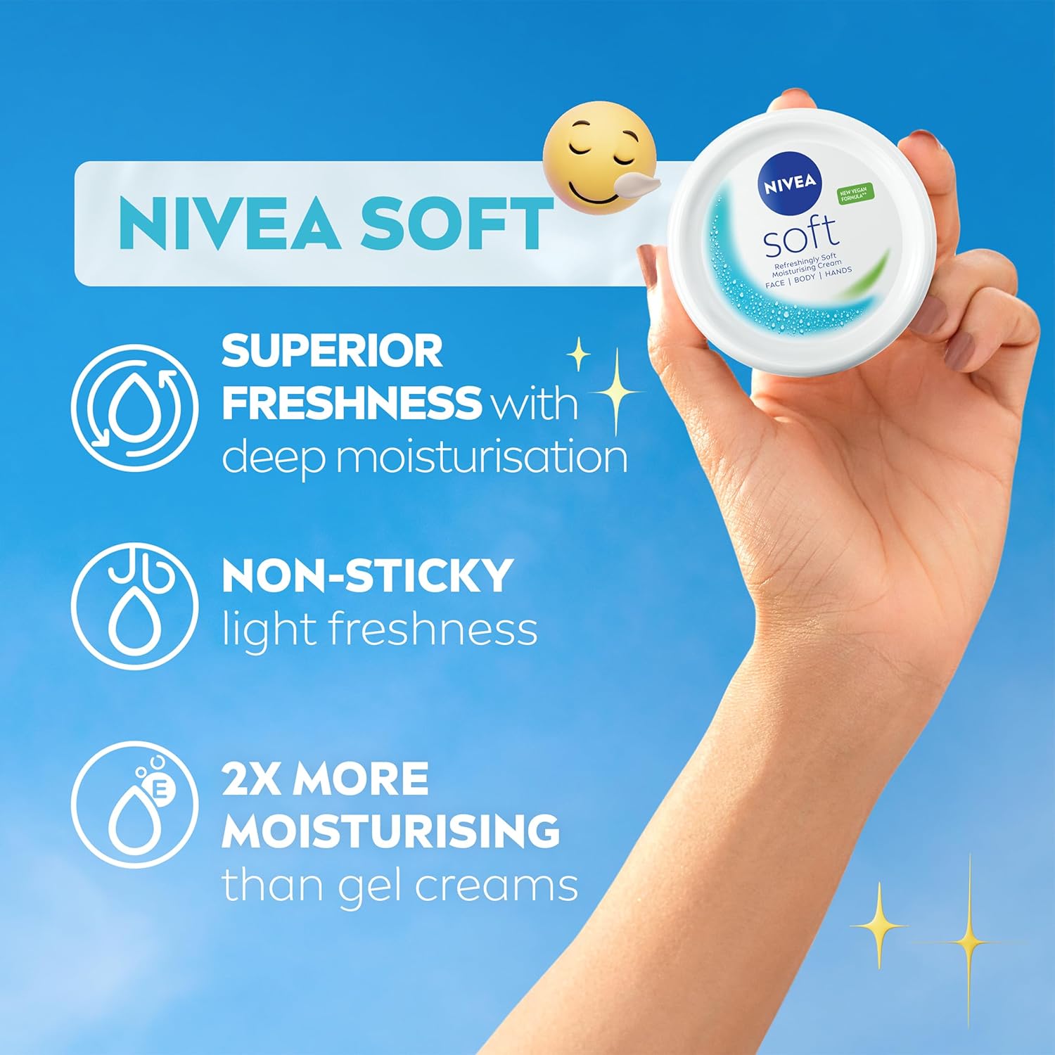 Nivea Creme Soft 200 ml.	"Pot"