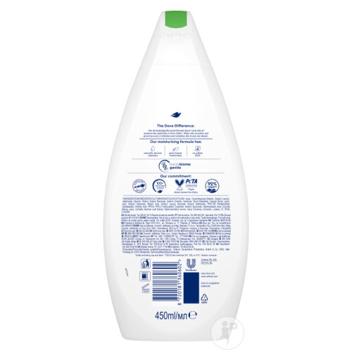 Dove Refreshing Shower Gel With Cucumber And Green Tea 450 Ml