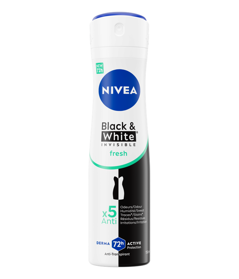Nivea Deospray 200 ml.Invisible Black&White Active+Antibact.