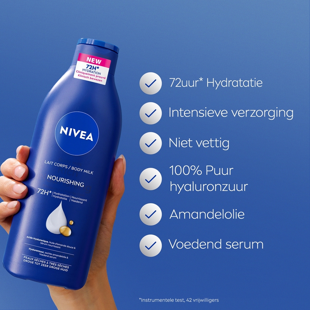 Nivea Bodymilk 400 ml.	Verzorgend (Droge Huid)