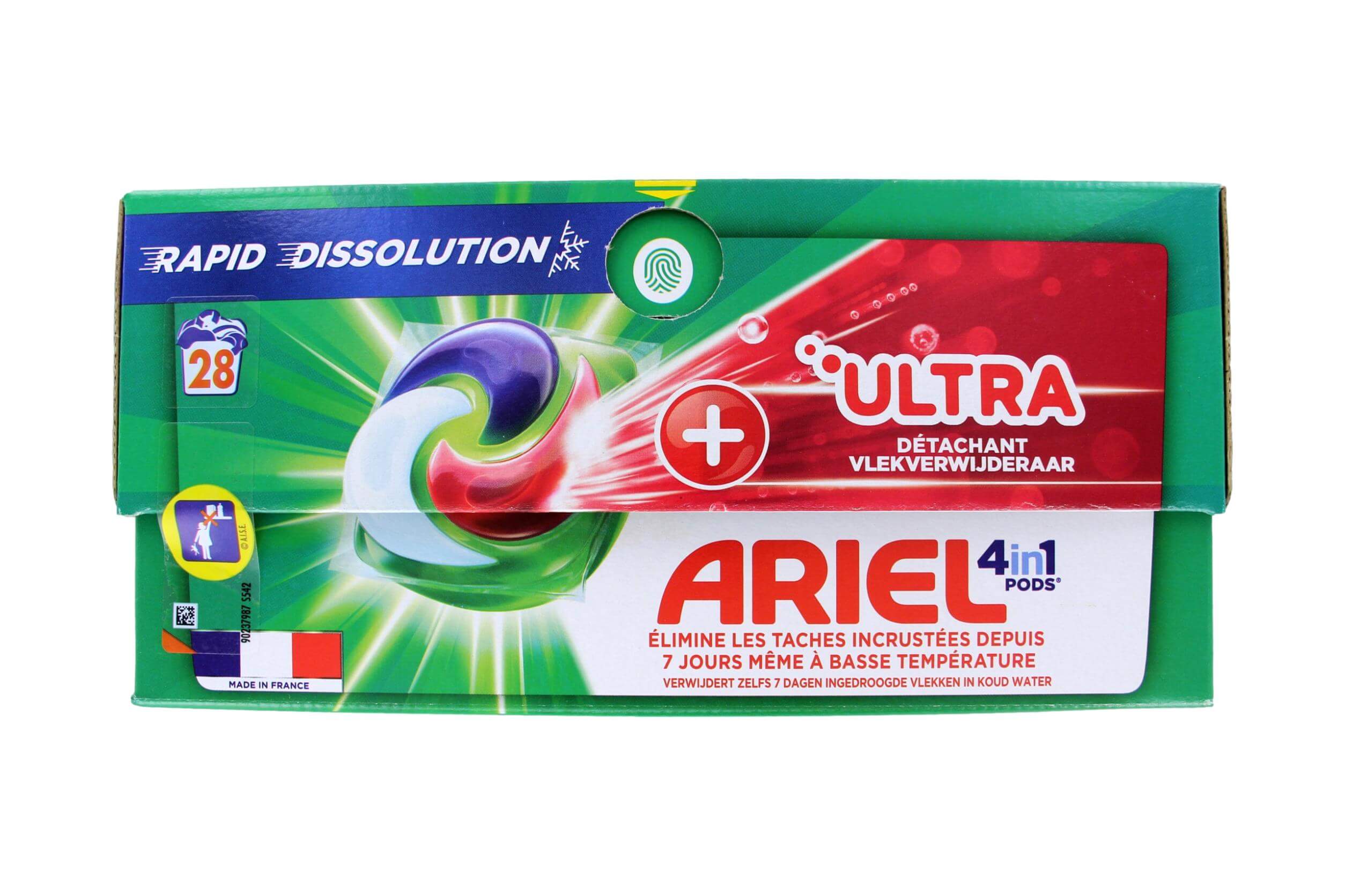 Ariel 4-in-1 Pods '28	Ultra Vlekverwijderaar