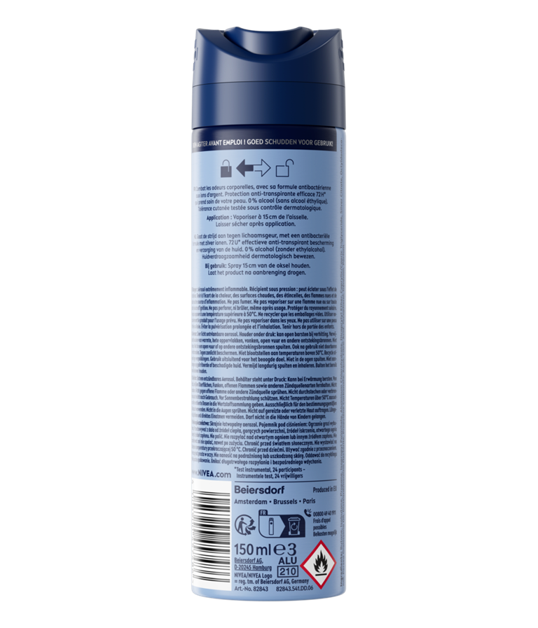 Nivea Deospray 150 ml. MEN	Silver Protect Polar Blue
