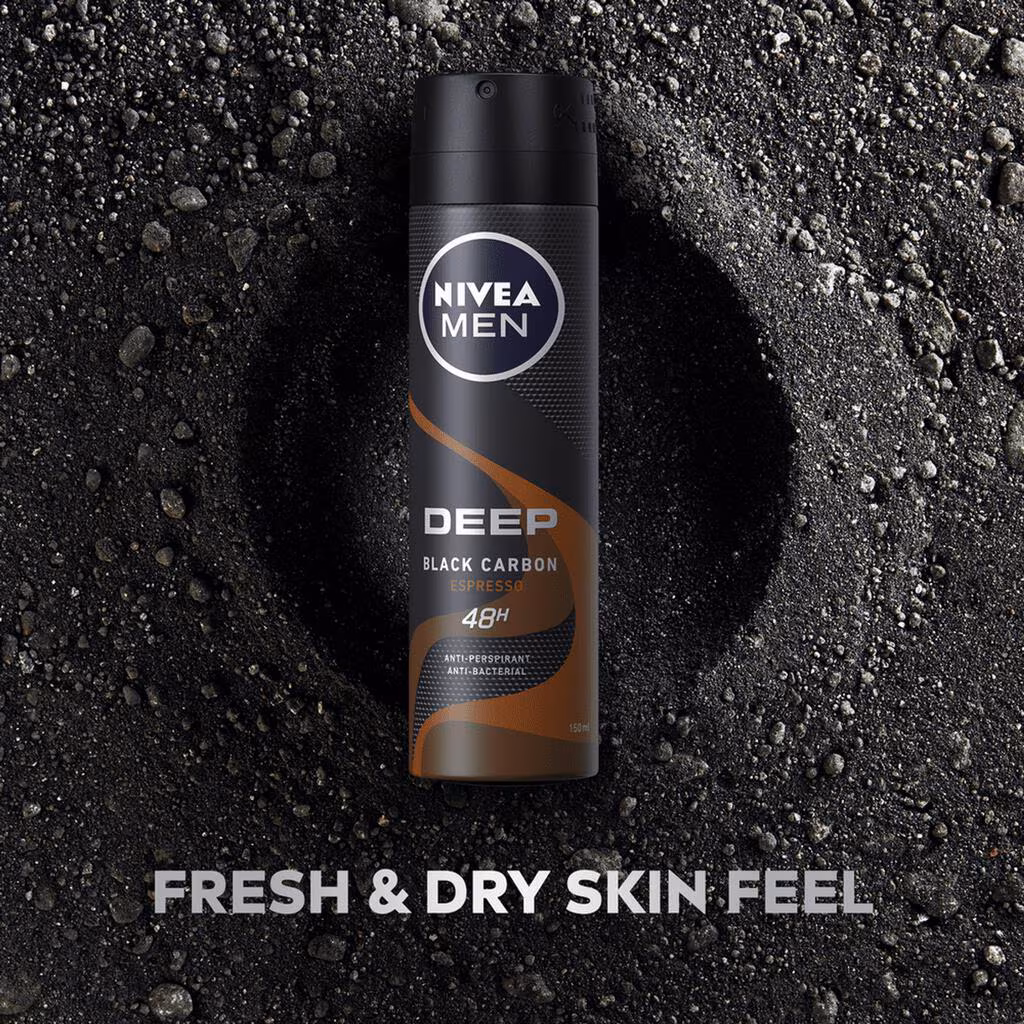 Nivea Deospray 150 ml. MEN	Deep Black Carbon Espresso