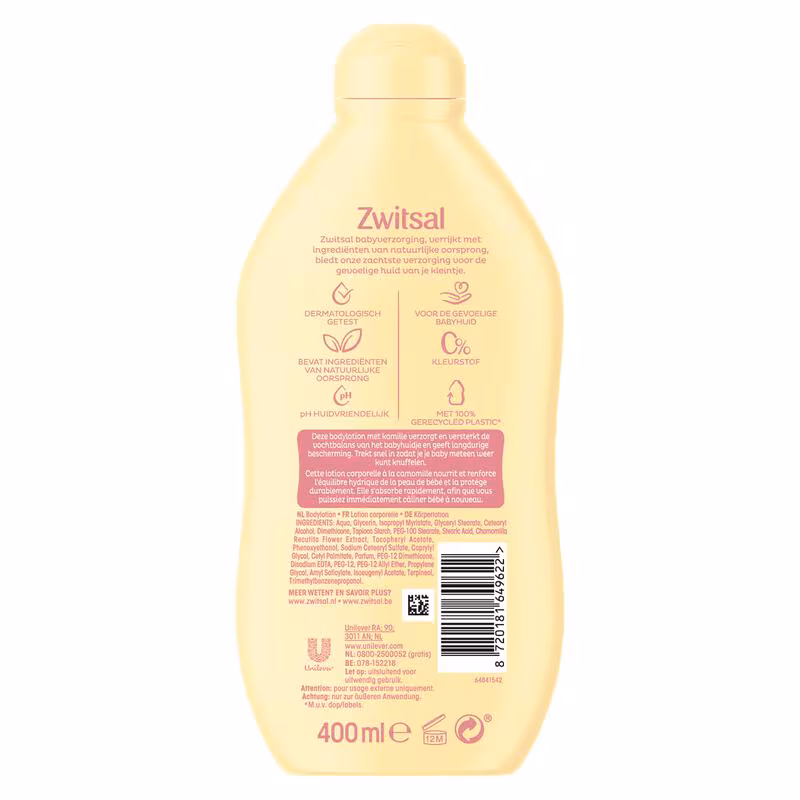 Zwitsal BodyLotion 400 ml.	Extra verzorgend en zacht