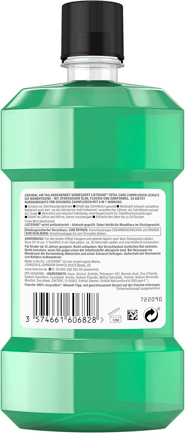 Listerine Mondwater 500 ml.	Total Care Milde Smaak
