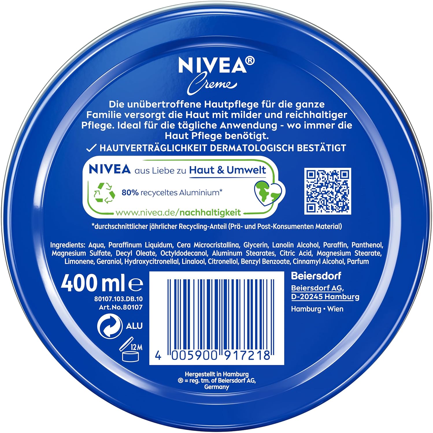 Nivea Crème 400 ml – “Blik”