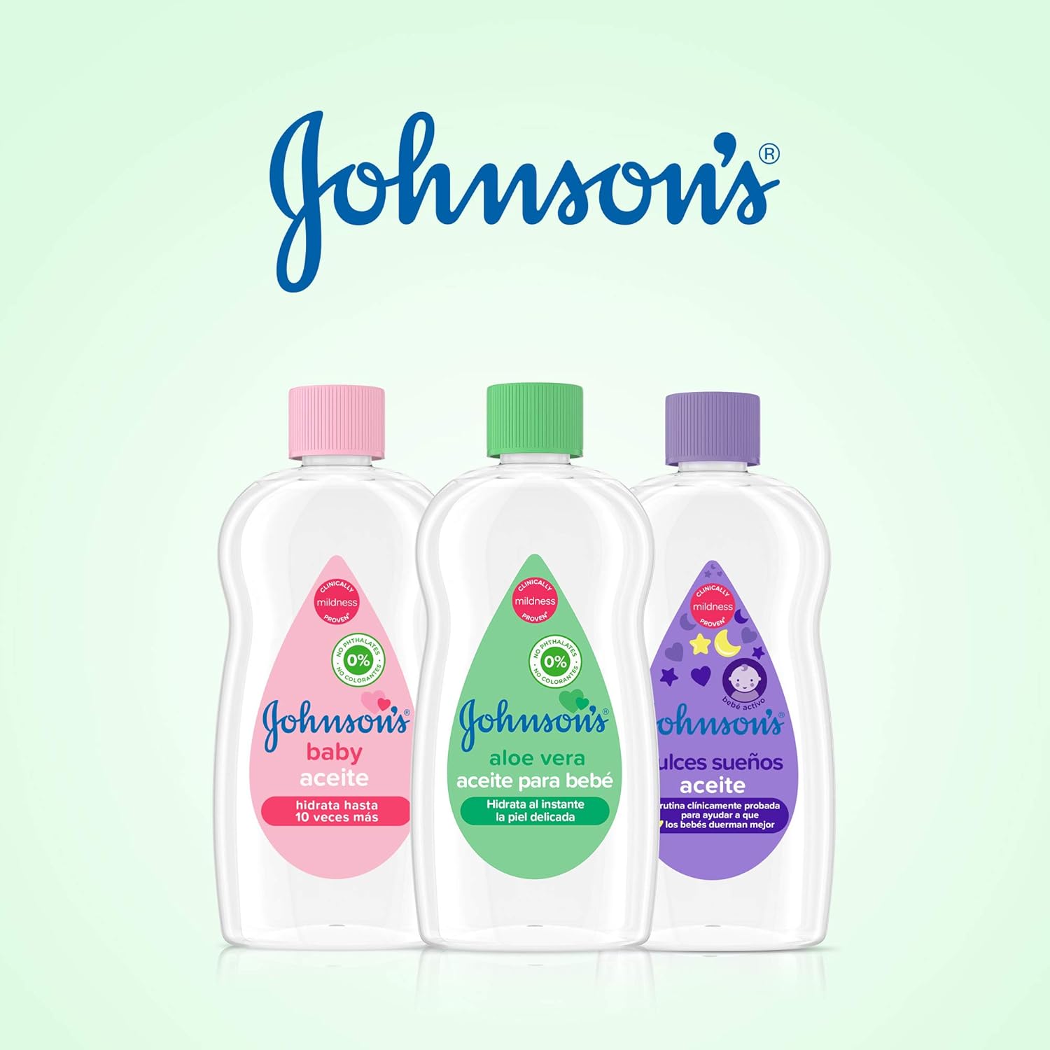 Johnson's Baby Olie 300 ml.	Groen (Aloe Vera)