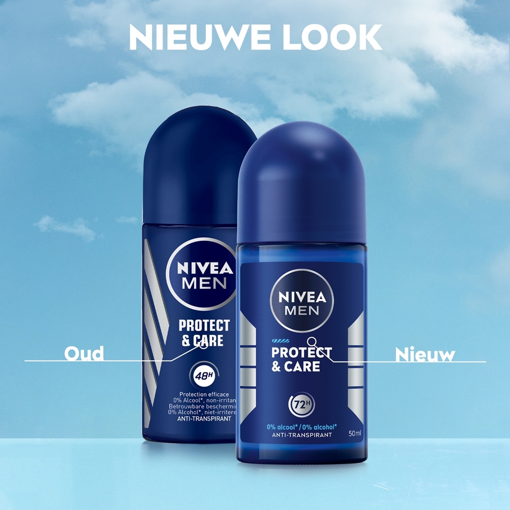 NIVEA Roll-On 50 ml For Men – Protect & Care